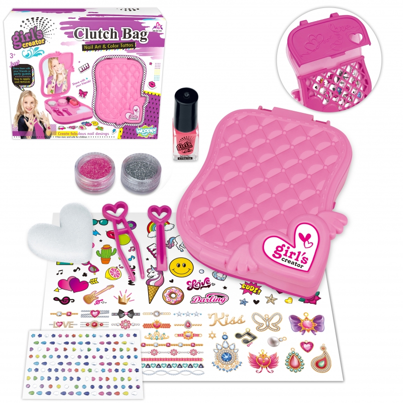 WOOPIE ART&FUN tapybos rinkinys, makiažo studija, tatuiruočių tualetinis staliukas vaikams