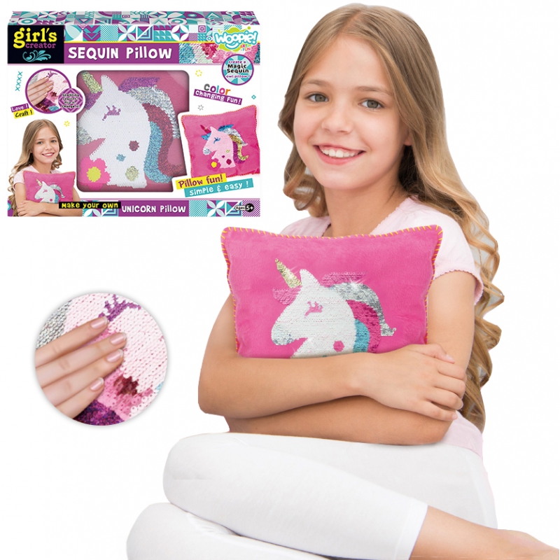 WOOPIE ART&FUN kūrybinis rinkinys Dekoratyvinė pagalvė Vienaragis