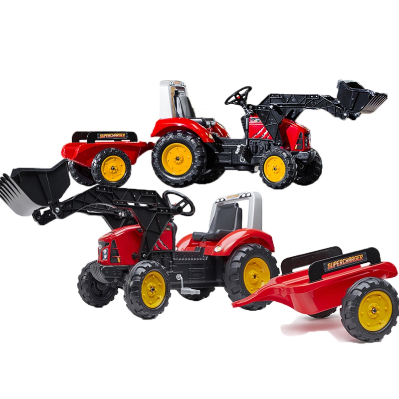 FALK Red Supercharger pedalinis traktorius su priekaba 3 metus