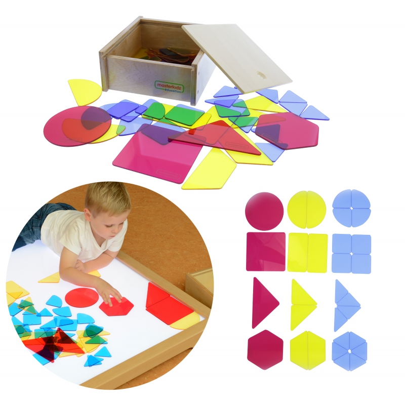 MASTERKIDZ permatomos geometrinės figūros