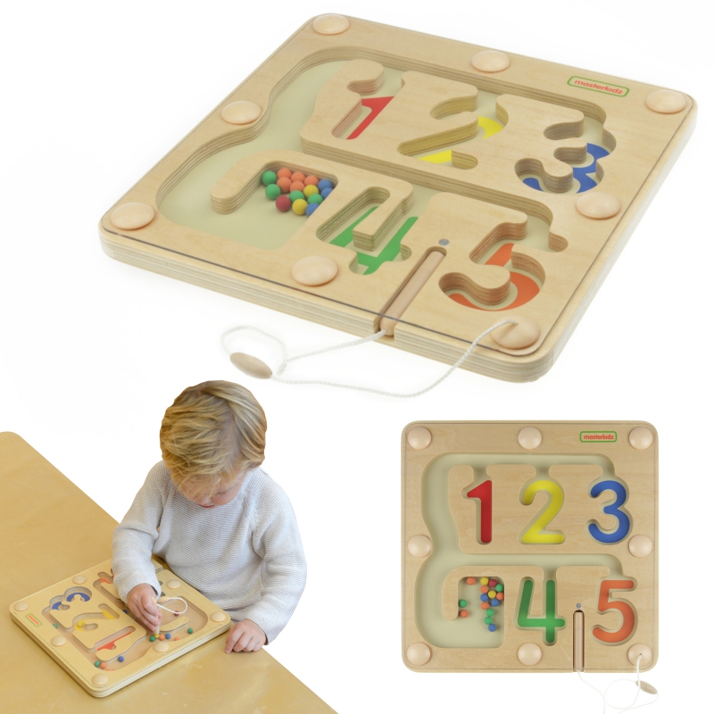 Magnetinio labirinto mokymasis skaičiai 1-5 Masterkidz Montessori