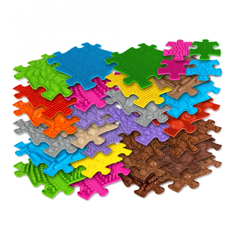 WOOPIE ortopedinis sensorinis kilimėlis Royal Puzzle 26 vnt. + 4 mažiukai