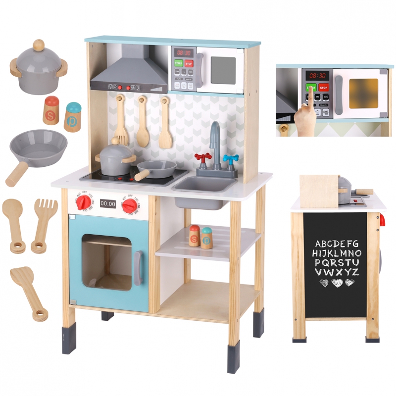 TOOKY TOY Didelė medinė virtuvė vaikams 10 vnt. FSC