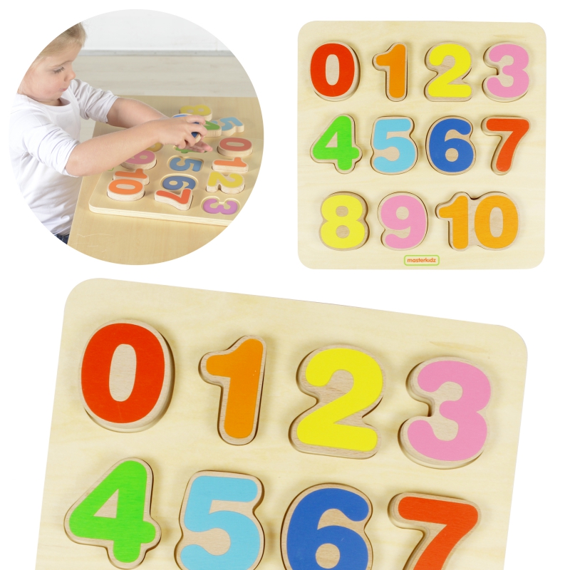 Skaičių mokymasis Medinė mokomoji planšetė Masterkidz Matematika Montessori