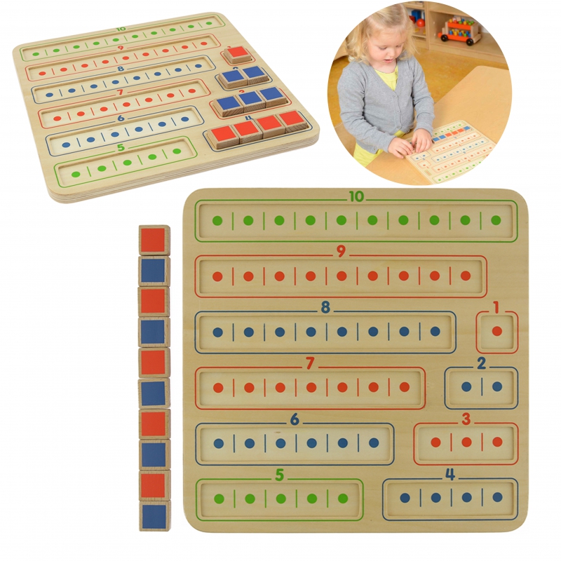 Mokymosi sudėjimo ir atimties Masterkidz Montessori mokomoji lentelė