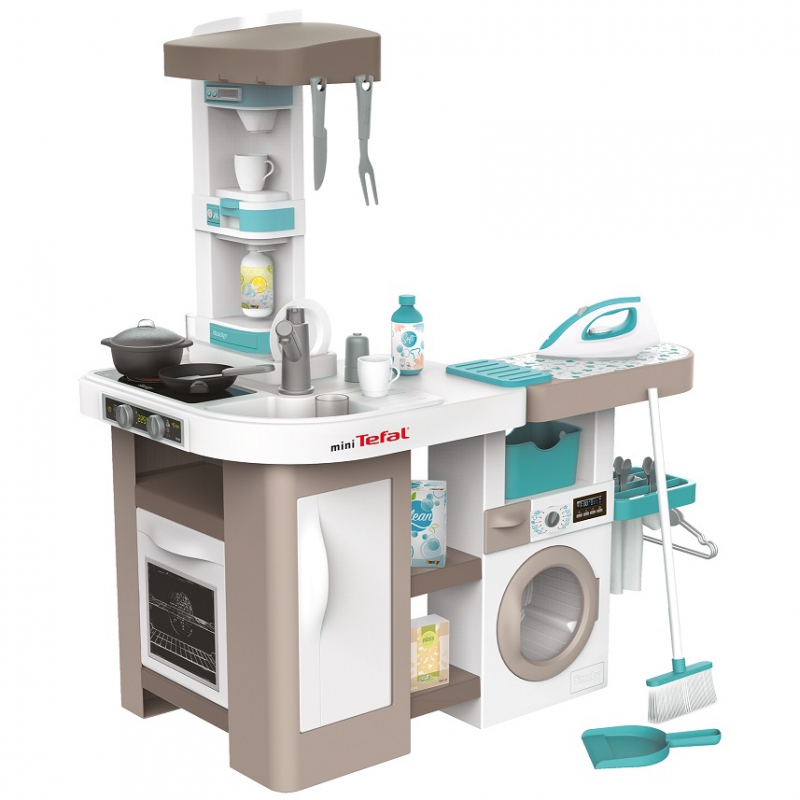 SMOBY Mini Tefal Studio virtuvė su skalbimo mašina 36 priedai