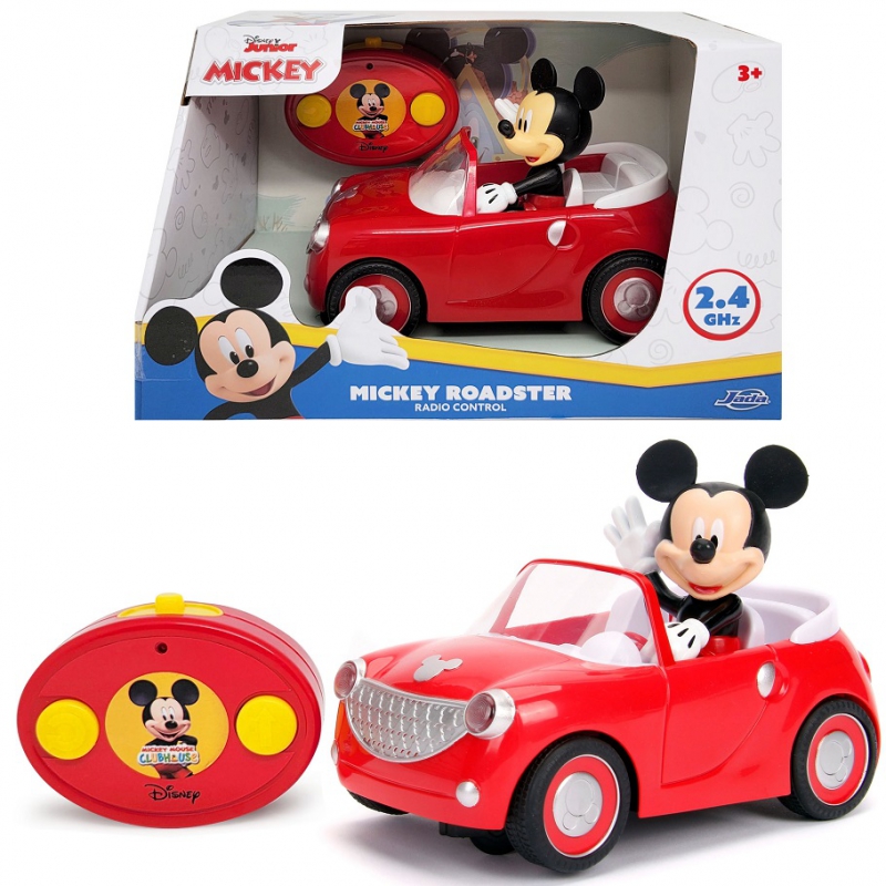 JADA Disney Mickey Mouse nuotoliniu būdu valdomas automobilio kabrioletas RC Roadster