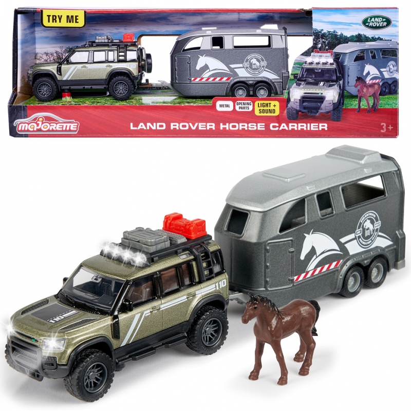 MAJORETTE Grand Land Rover Jockey rinkinys 25cm