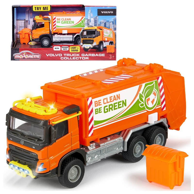 MAJORETTE Grand Volvo šiukšliavežis 19cm