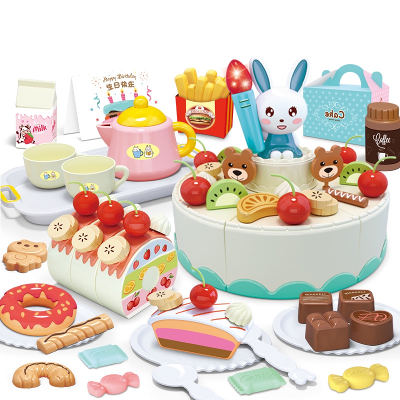 WOOPIE Cukiernia Cutting Birthday Cake + Arbatos rinkinys 85 vnt.