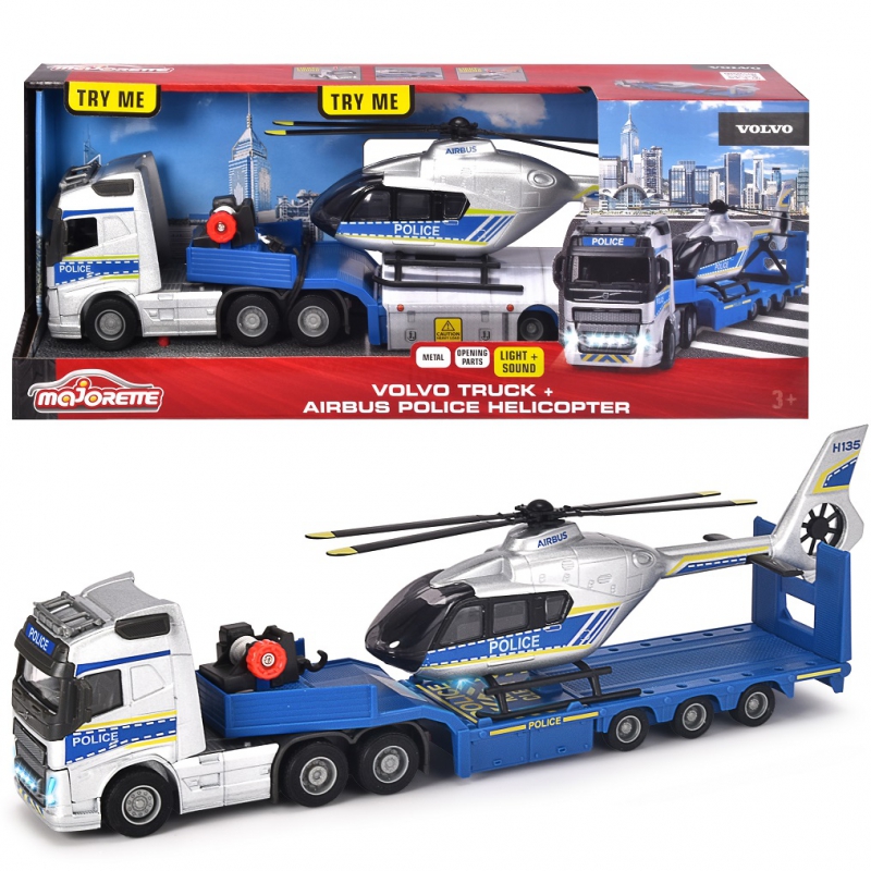 MAJORETTE Grand Volvo Police Set Police 35cm