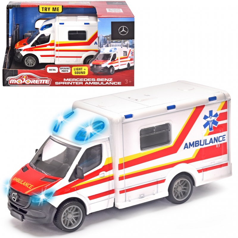 MAJORETTE Grand Mercedes Ambulance Greitosios pagalbos automobilis 12,5 cm
