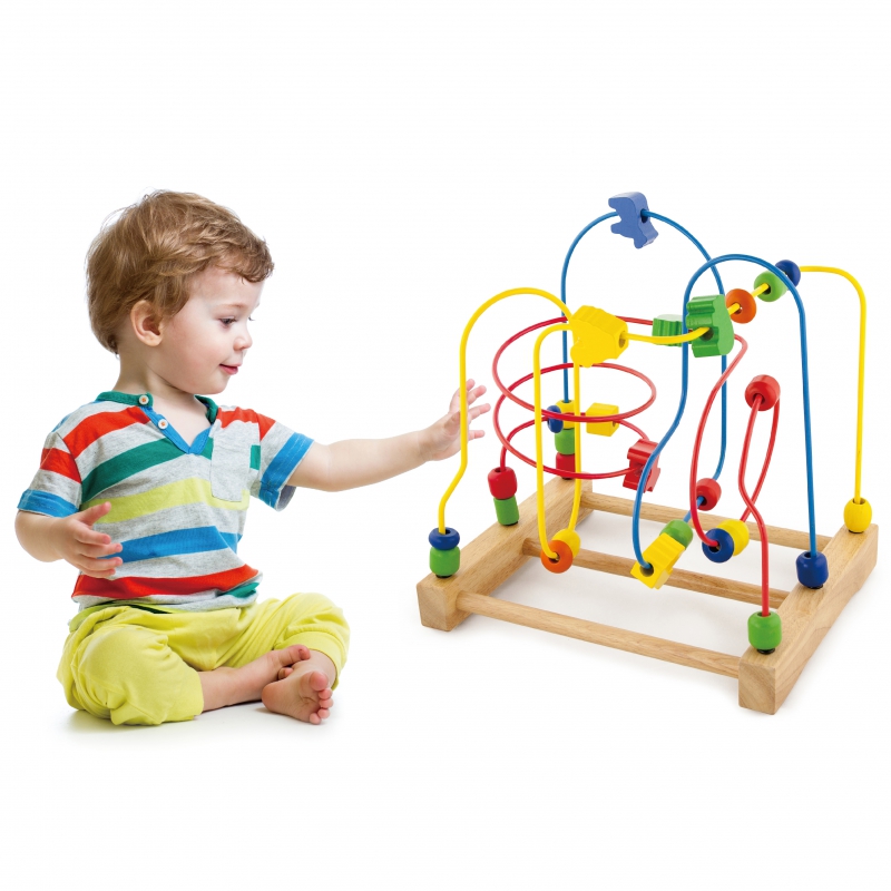 Mediniai sensoriniai susipynimo lavinamieji labirintai Viga žaislai Montessori