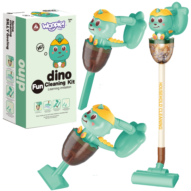 WOOPIE interaktyvus Dino dulkių siurblys 3in1 siurbimo funkcija Šviesos garsas