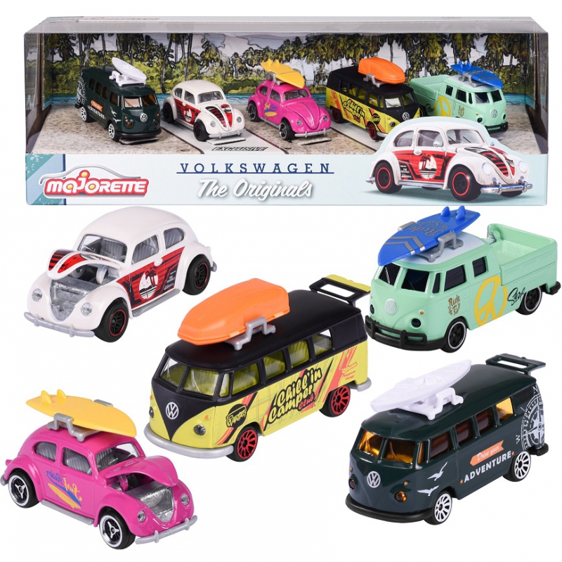 MAJORETTE Volkswagen Beetle Automobilinis rinkinys 5 vnt