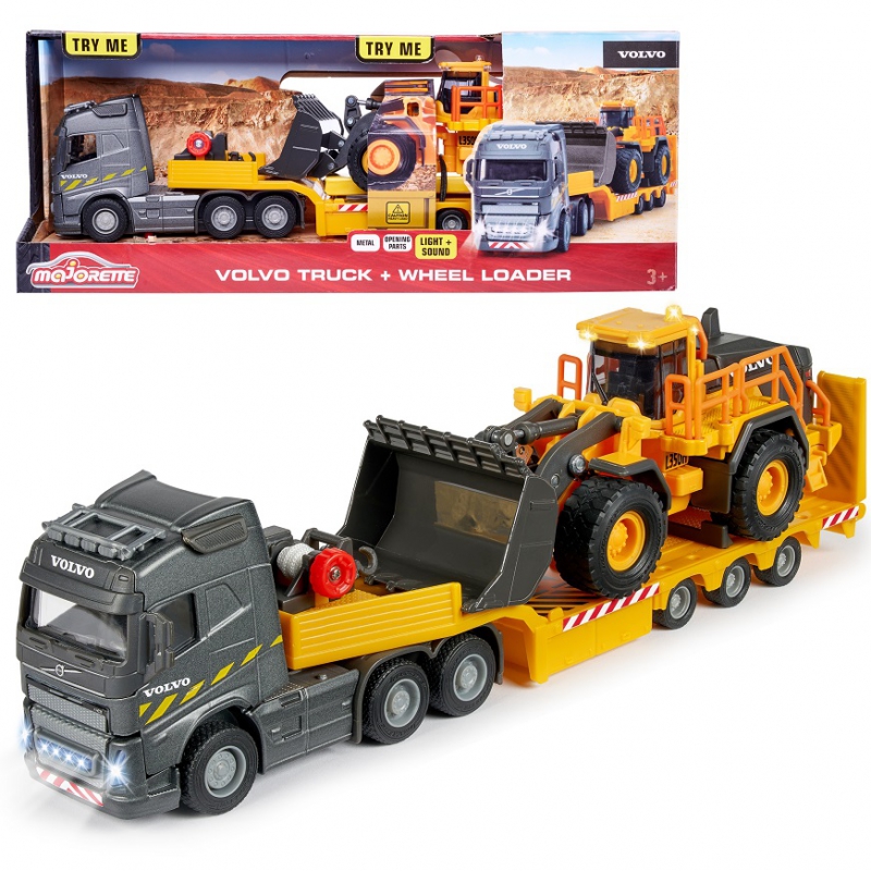MAJORETTE Grand Volvo sunkvežimis su ekskavatoriumi FH-16 2in1