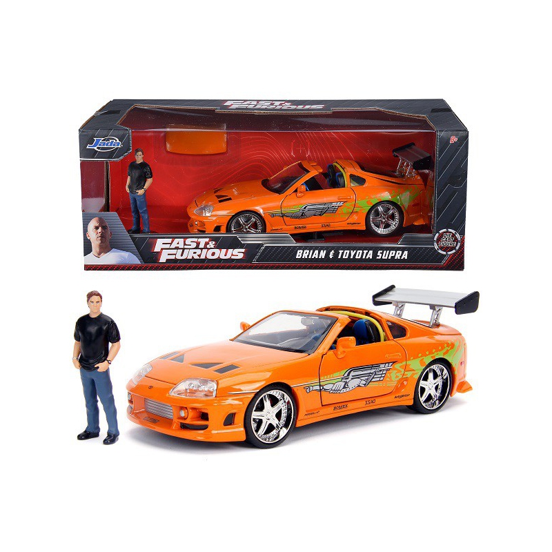 JADA Greiti ir įsiutę Briano „Toyota Supra Action“ pav. 1:24 automobilis