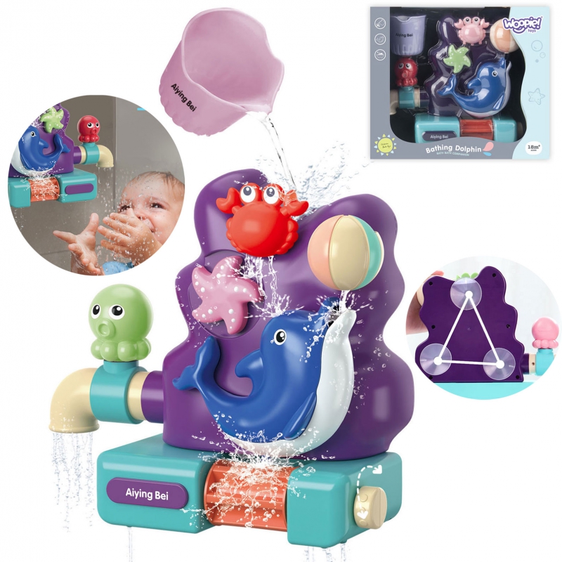 WOOPIE BABY Dolphin vonios vandens žaislas + puodelis
