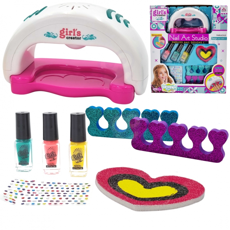 WOOPIE ART&FUN nagų dažymo rinkinys su džiovintuvu vaikams