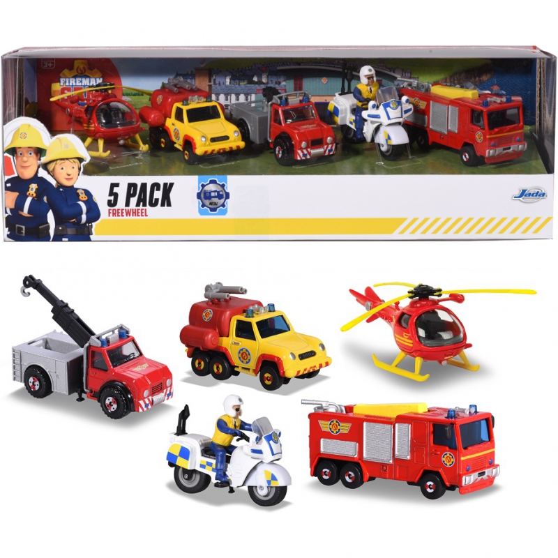 JADA Fireman Sam Vehicles 5vnt. Veiksmo paveikslas