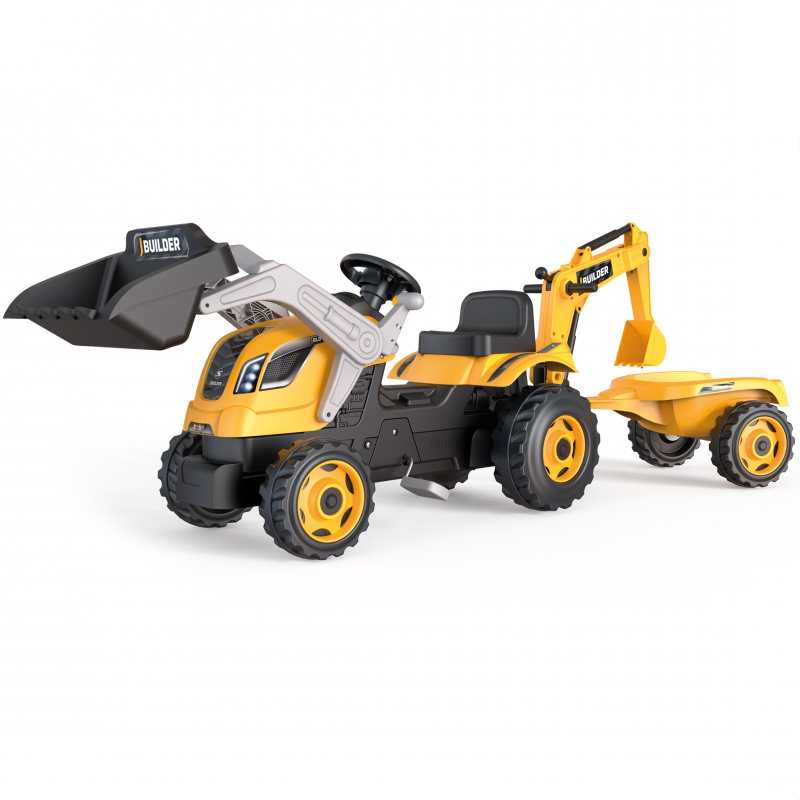 SMOBY Farmer Max Pedalinis traktorius su priekaba ir kastuvu