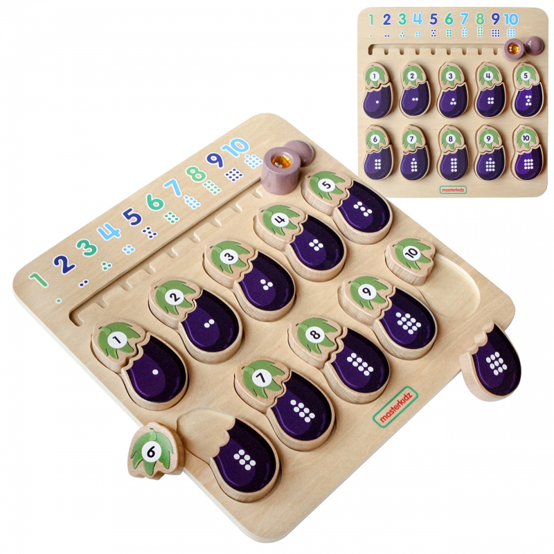 MASTERKIDZ edukacinė taryba Baklažanų mokymosi numeriai Montessori
