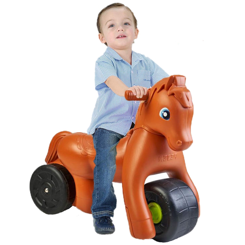 FEBER Ride-On Balance Bike Brown Horse ant plačių ratų