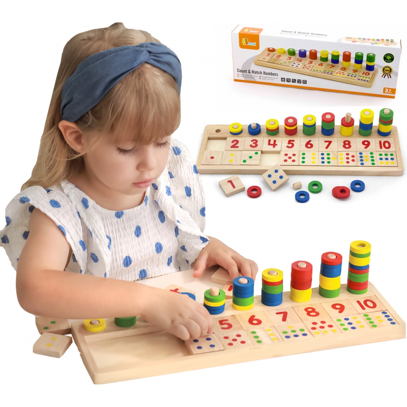 VIGA Wooden Abacus Talesa Creative Montessori skaičiavimo mašina
