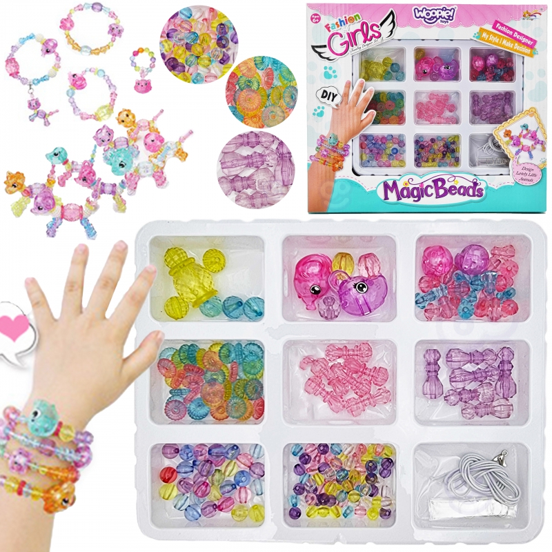 WOOPIE ART&FUN rinkinys papuošalams, apyrankėms, pakabukams, žiedams, auskarams su gyvūnėliais gaminti