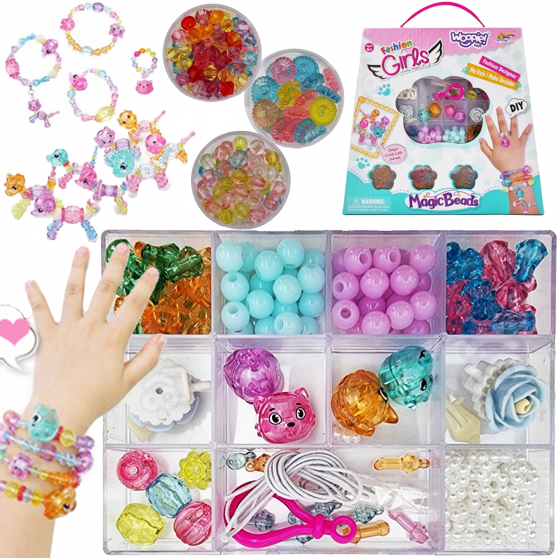 WOOPIE ART&FUN rinkinys papuošalams, apyrankėms, pakabukams, žiedams, auskarams su gyvūnėliais gaminti