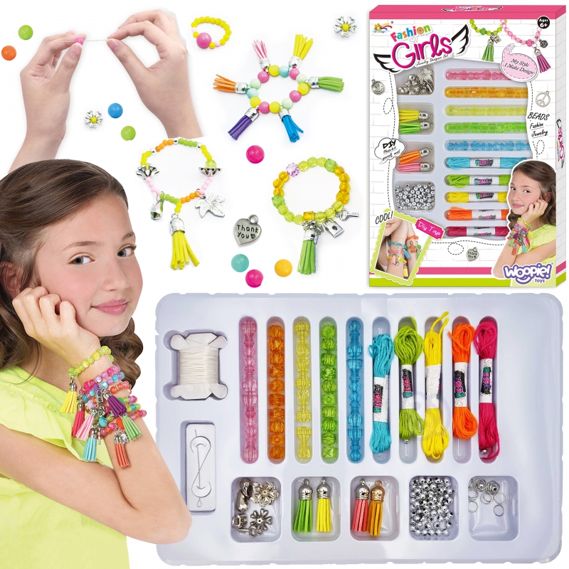 WOOPIE ART&FUN rinkinys papuošalams, apyrankėms, pakabukams, žiedams gaminti