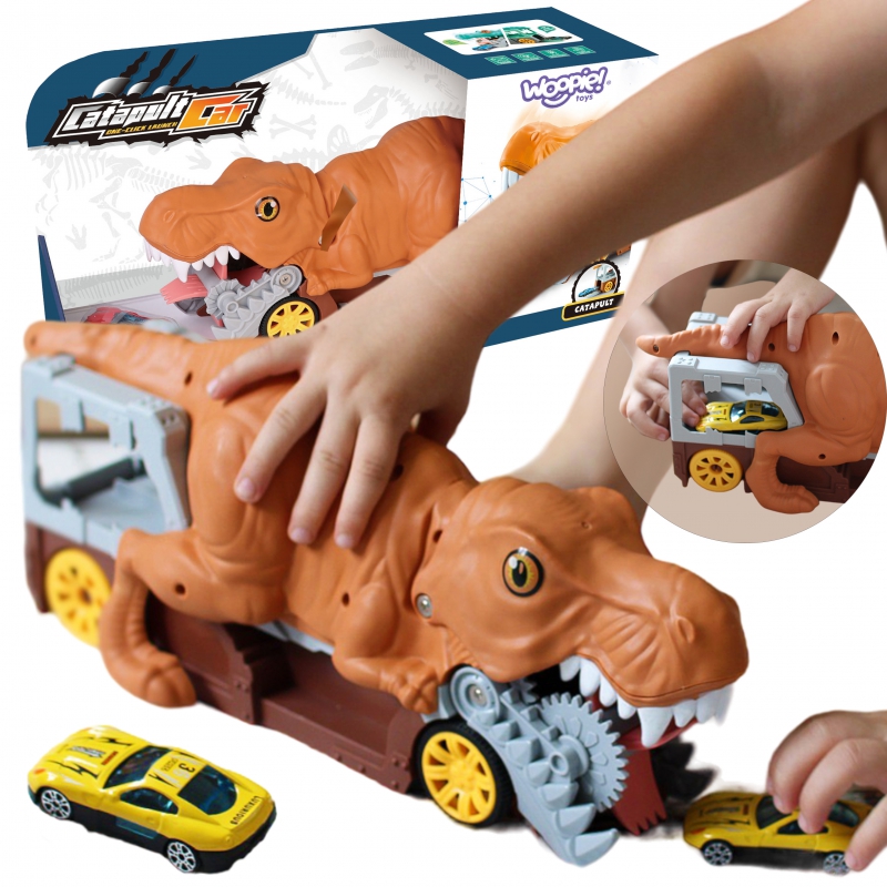 WOOPIE dinozaurų automobilių paleidiklis + automobilis 1vnt.