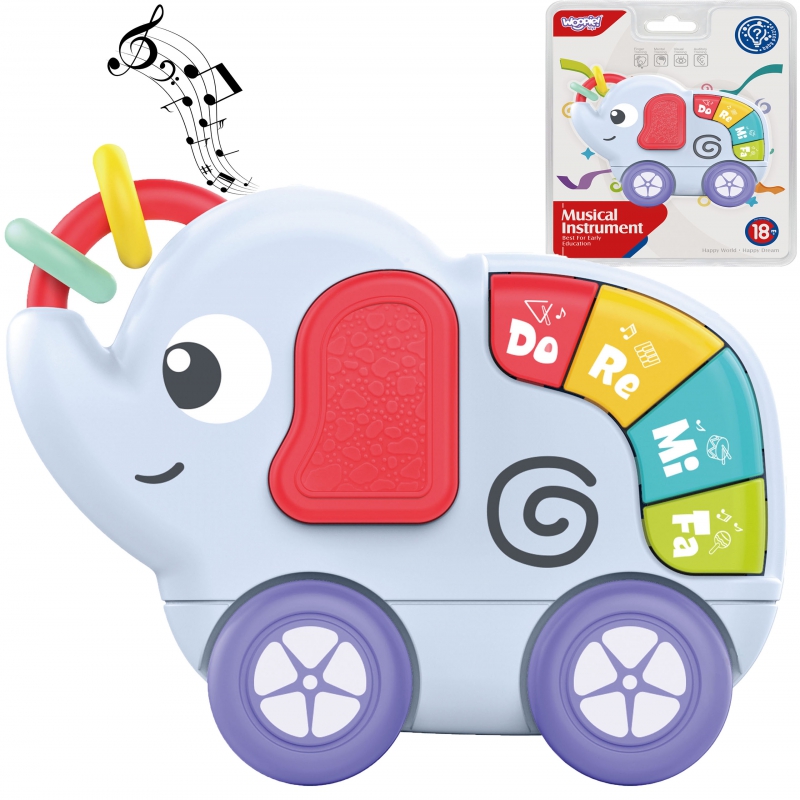 WOOPIE BABY Muzikinis sensorinis žaislas drambliukų kūdikiams