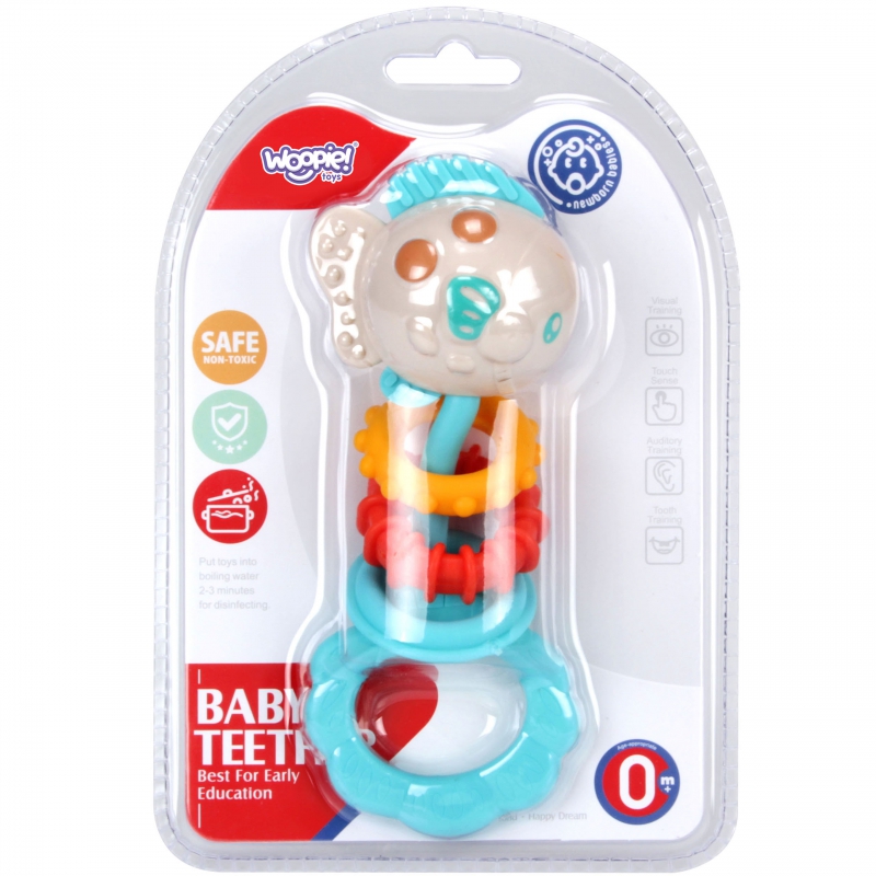 WOOPIE BABY sensorinis žaislas 2 viename barškučio dantukai