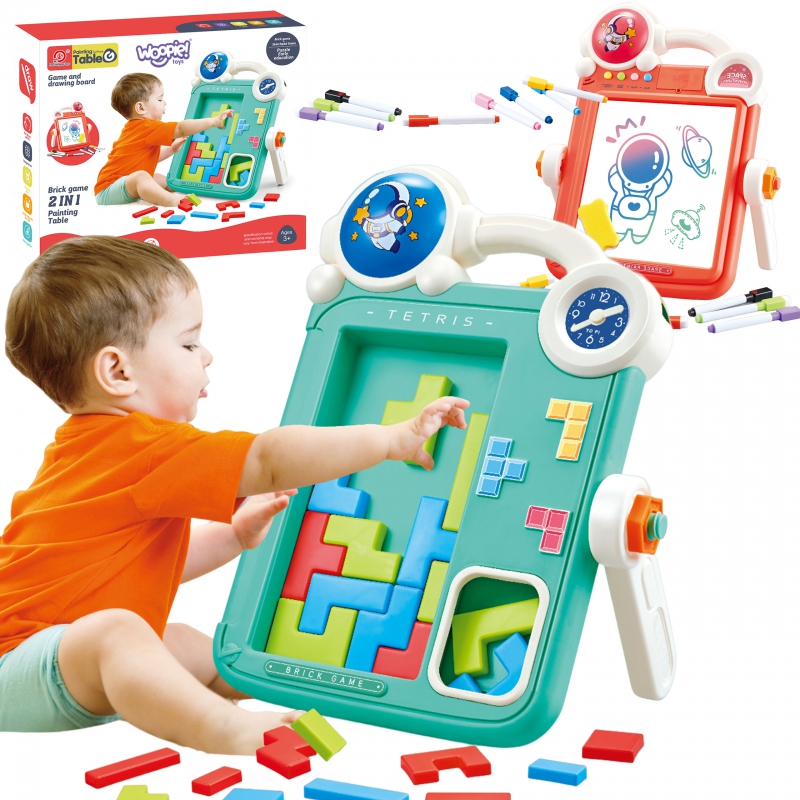 WOOPIE dvipusė piešimo lenta Tetris žaidimas 2in1
