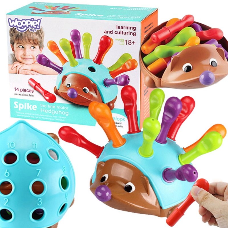 „WOOPIE“ arkadinis žaidimas „Ežiuko rūšiuotojas Montessori“ mokomasi skaičių ir spalvų 4 viename
