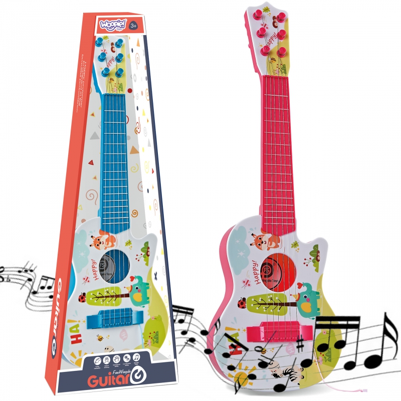 WOOPIE akustinė gitara vaikams, rožinė, 55 cm