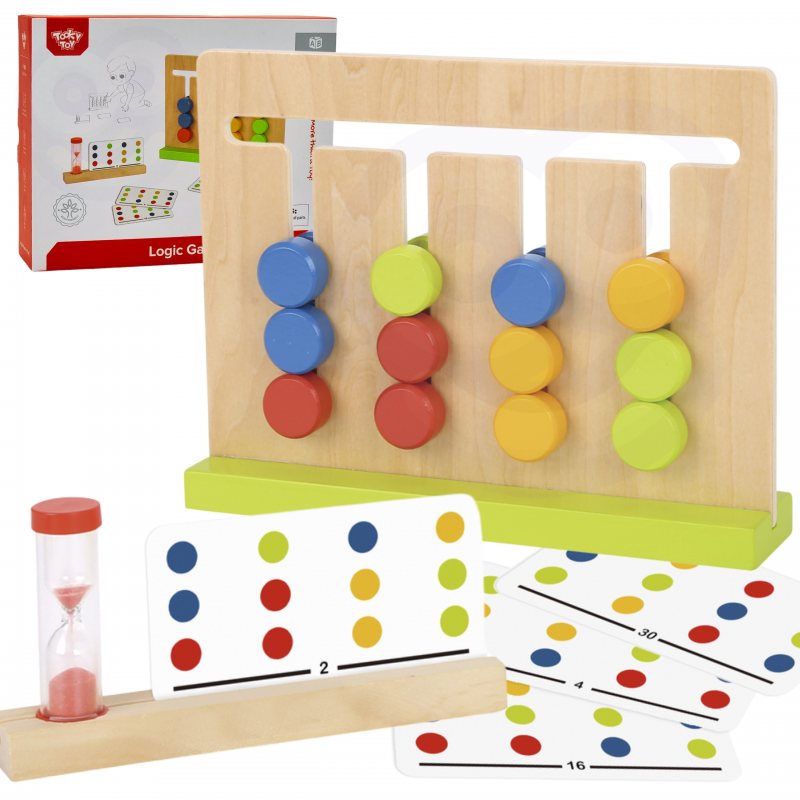 TOOKY TOY Loginis žaidimas Laikinas galvosūkis Spalvos 30 raštų 18 vnt.