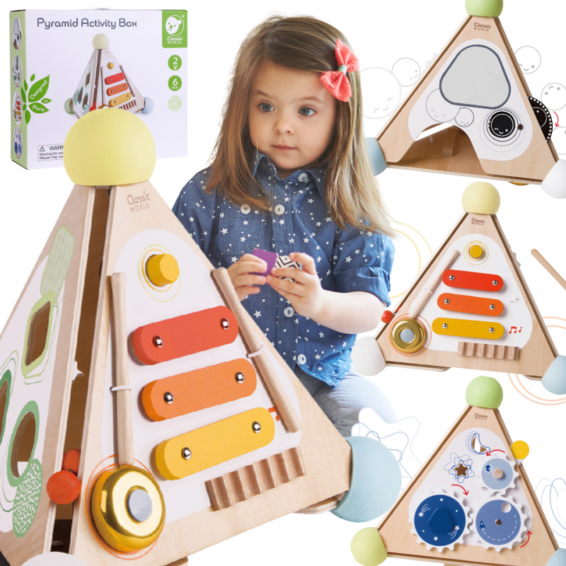 CLASSIC WORLD Activity Pyramid Activity Box 4in1
