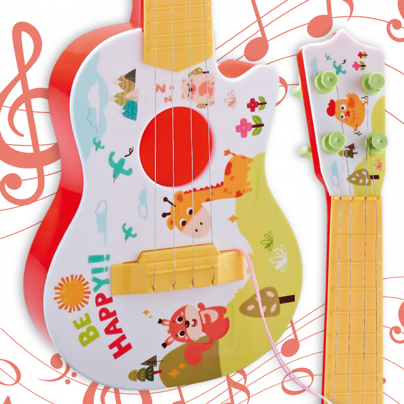 WOOPIE akustinė gitara vaikams Raudona 43 cm