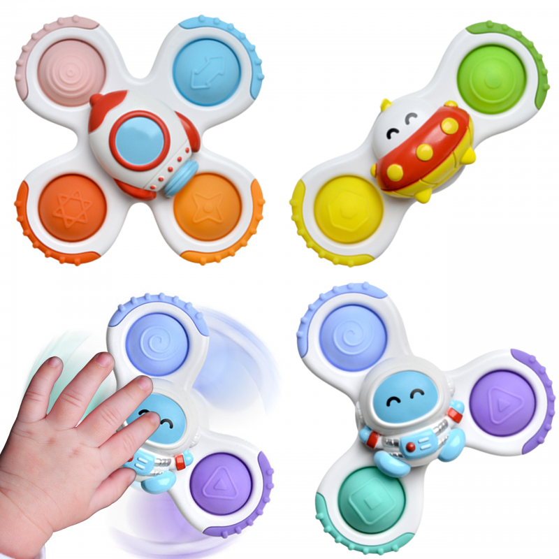 WOOPIE BABY Spinner sensorinis žaislas raketa Alien Ufo 3 vnt.