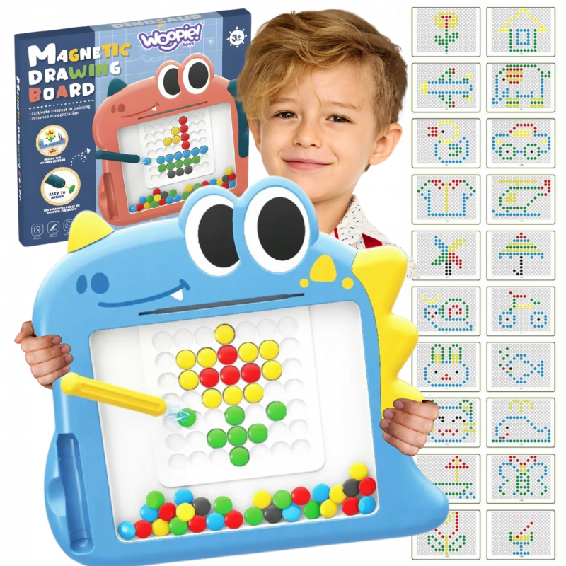 WOOPIE magnetinė lenta vaikams Montessori MagPad dinozauras