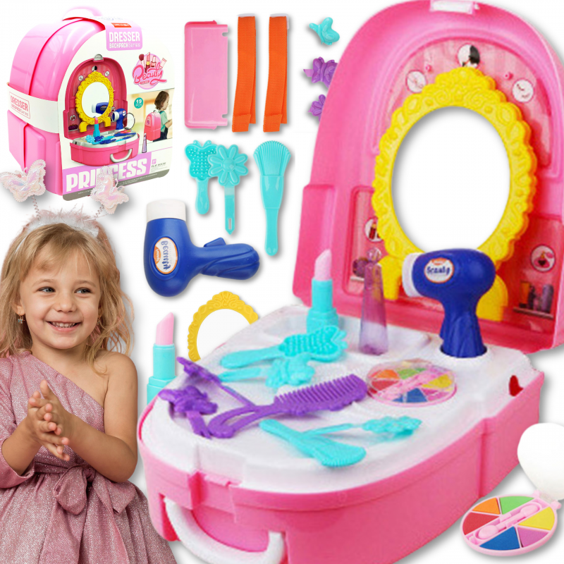 WOOPIE Little Princess rinkinys kuprinėje tualetinis staliukas 19 vnt.