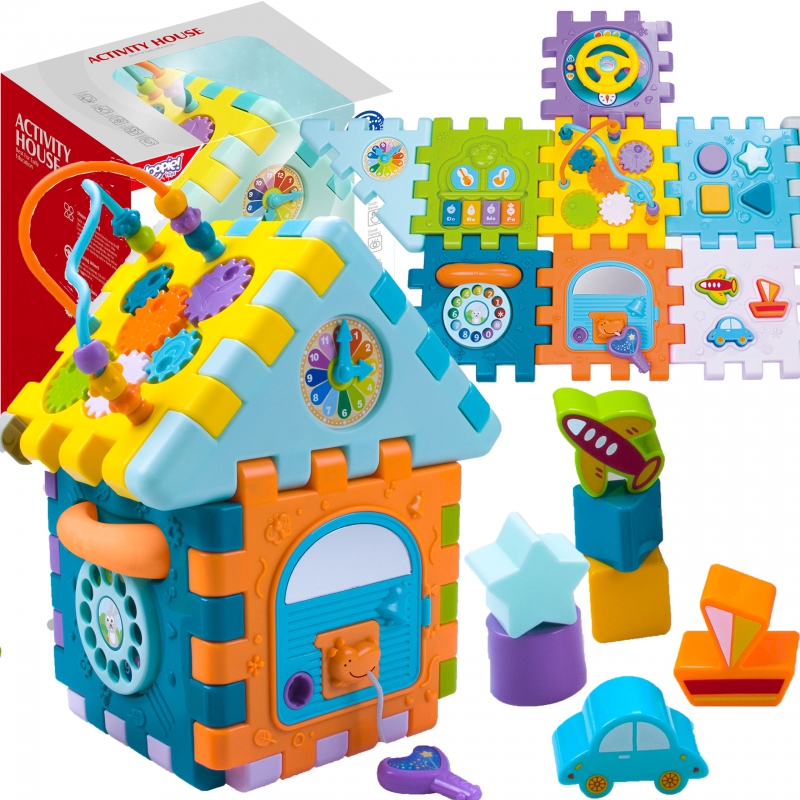 WOOPIE BABY Daugiafunkcis Montessori veiklos namas 9in1 - 18m+