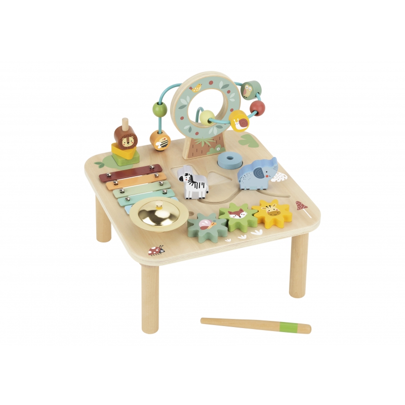 TOOKY TOY Medinis sportinis stalas Montessori lėkštutės