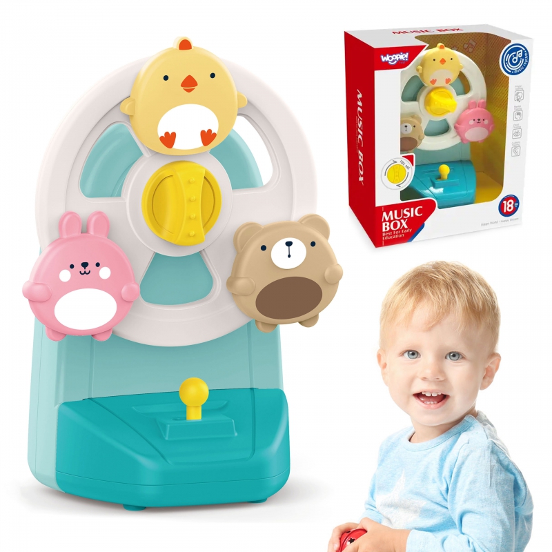 WOOPIE BABY Music Box Carousel Animals Mokomasis muzikinis žaislas