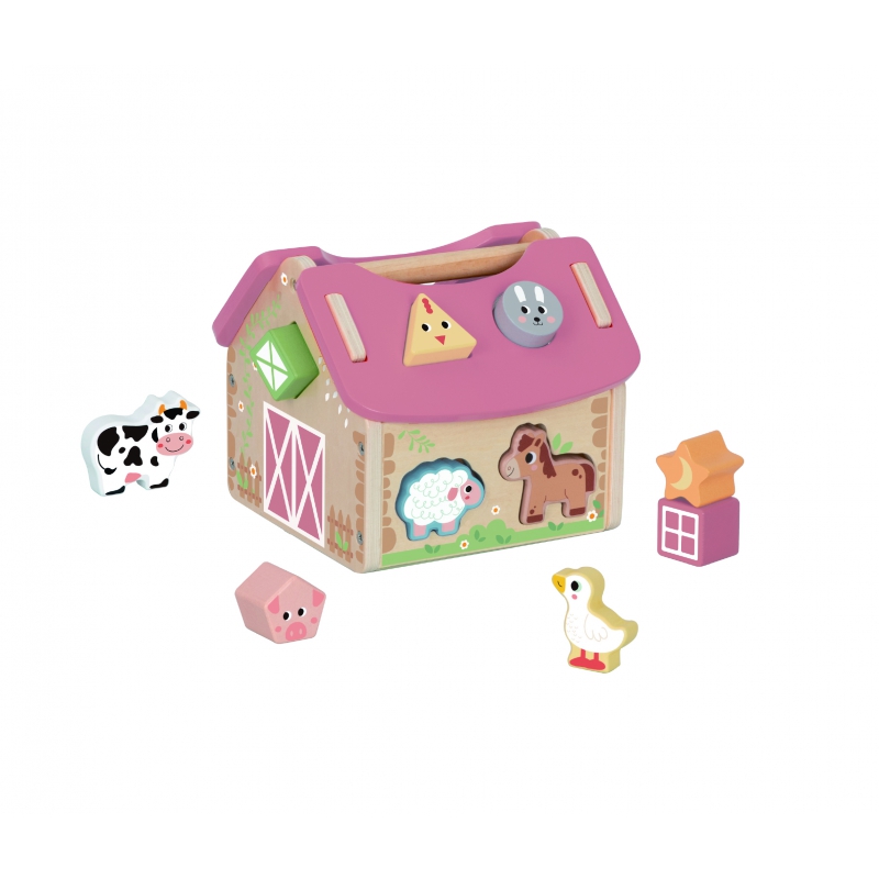 TOOKY TOY Farm Medinis Rūšiuotojas Gyvūnų formos