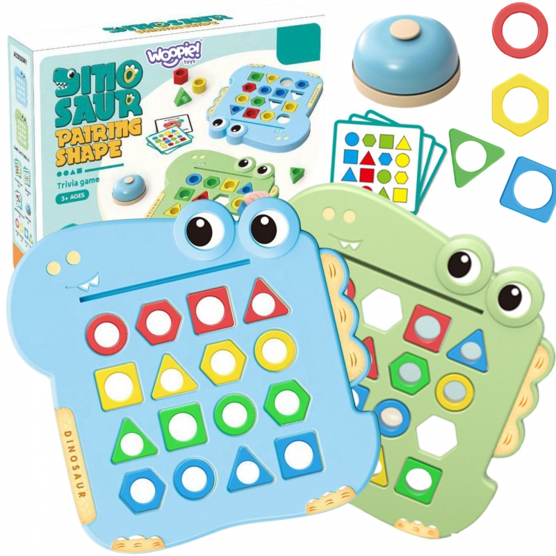 Arkadinis žaidimas „WOOPIE Montessori Puzzle Dinosaur Match Shape“.
