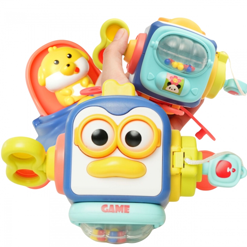 WOOPIE Penguin Montessori sensorinis kamuolys 6in1