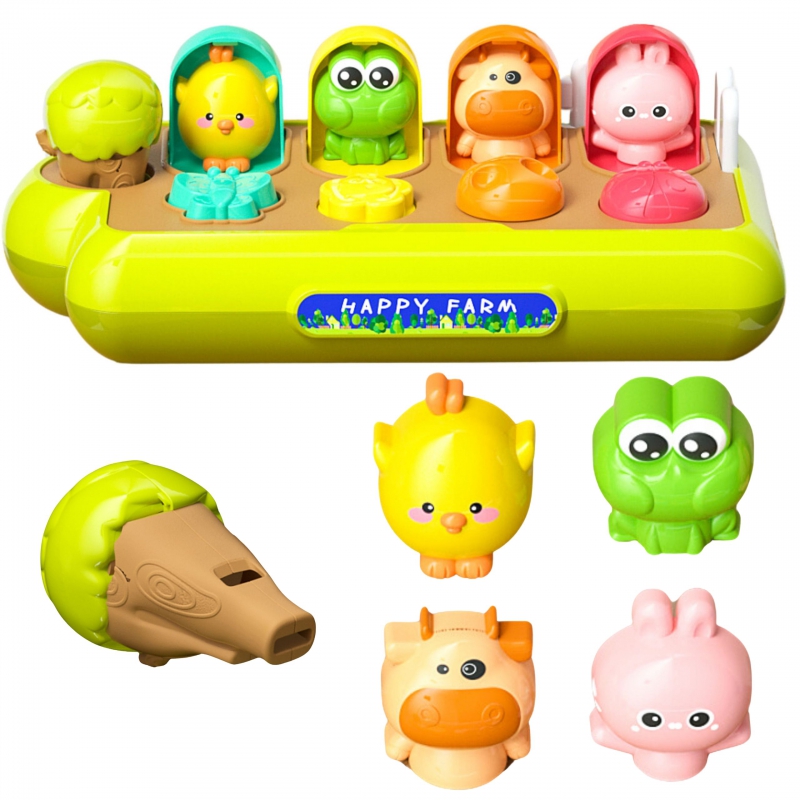 WOOPIE BABY Lavinantis žaislas Pop Up Animals Happy Farm POP-UP